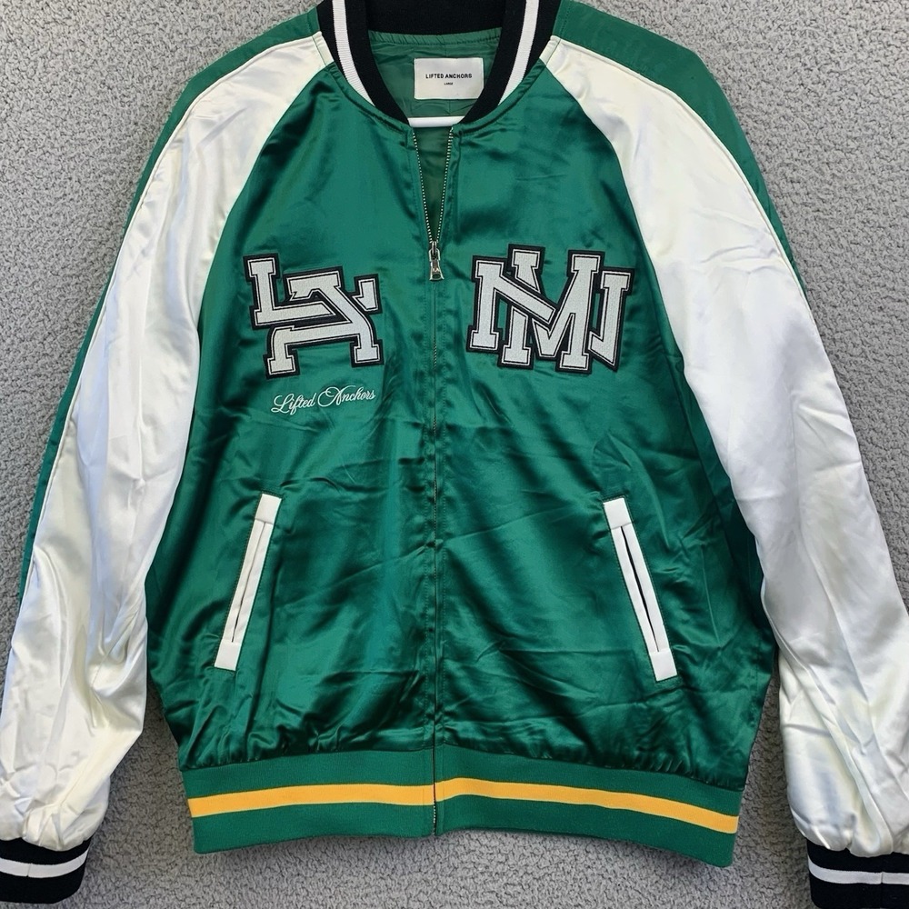 Lifted Anchors‎ "Alumni" Souvenir Jacket Emerald Green Men's Sz Large